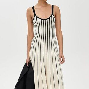 ASTR The Label Women's Irecia Striped Sweater Dress - Black/White - Size SMALL